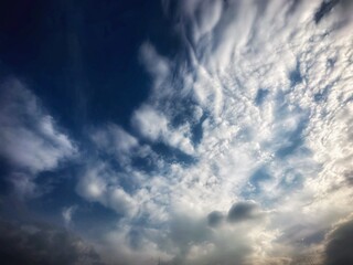 blue sky with clouds
