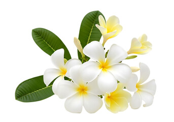 Obraz premium Beautiful plumeria flowers isolated on transparent background