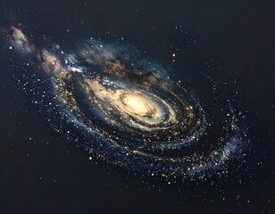 Obraz premium Spiral galaxy in deep space (1)