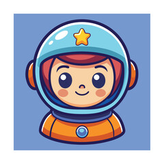 Baby Astronaut Helmet Cartoon Vector Image