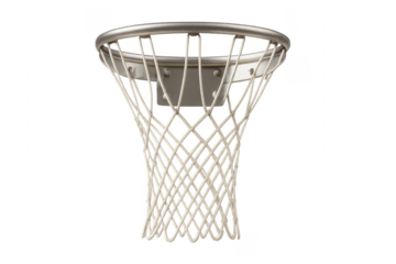 Basketball hoop with net isolated on transparent background