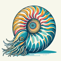 Nautilus Shell Illustration
