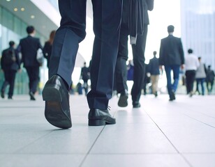 Obraz premium Business people walking in a city