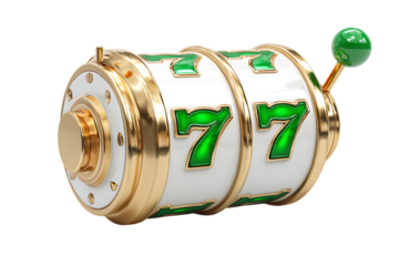 Classic slot machine with lucky sevens. Gambling, casino, win concept.