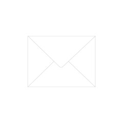 Minimal Message Envelope Icon Email and Communication Vector