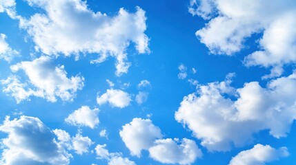 Fototapeta premium Blue sky white clouds daytime nature background