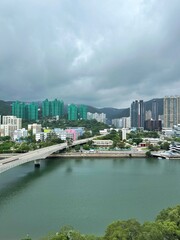 Obraz premium aerial view of Shatin, Hong Kong