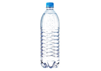 Fototapeta premium Clear plastic water bottle isolated on transparent background