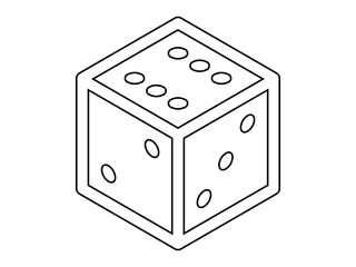 dice on white background