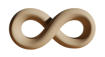Golden infinity symbol represents timelessness eternity endless potential