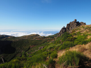 The eastern side of Madeira Island Arieiro peak