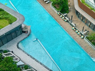 swimming pool in hotel