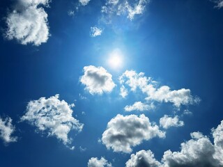 blue sky with clouds