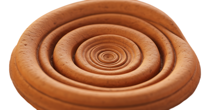 Concentric terracotta rings abstract organic pattern detail