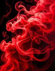 Abstract swirling crimson smoke