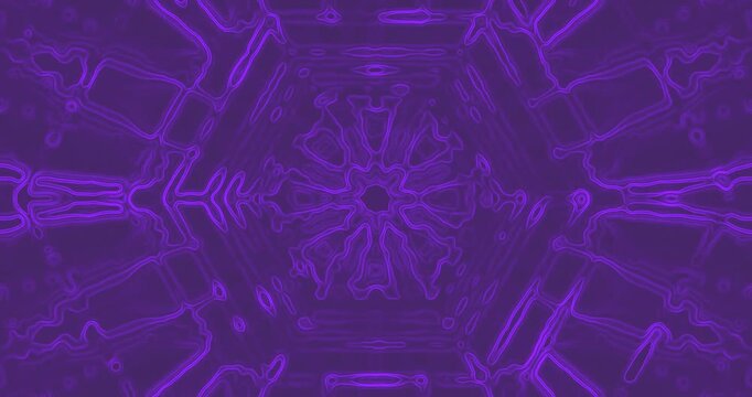 AI-generated abstract with vivid purple lines forming a symmetrical, complex geometric pattern