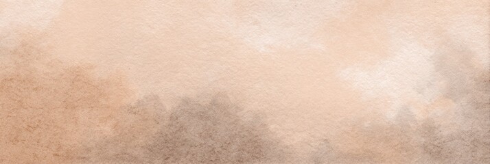 Fototapeta premium Soft Watercolor Landscape Reveals Gentle Hues of Peach and Light Brown With Distant Silhouettes of Trees in a Tranquil Setting at Dusk