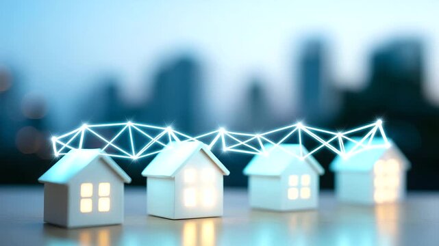 Proptech entrepreneurs demonstrating smart building management systems through IoT sensor networks with real estate developers analyzing energy efficiency algorithms and tenant