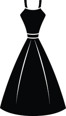 Bridesmaid Dress silhouette vector art illustration
