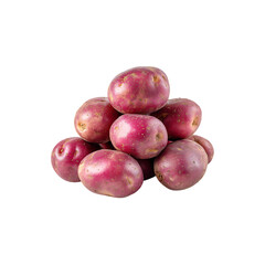 Obraz premium Fresh Red Potatoes Isolated on Transparent Background