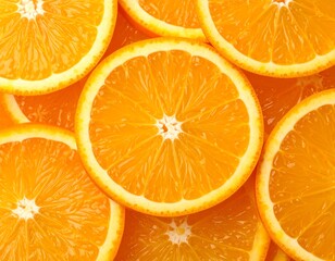 Close-up of many orange slices