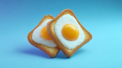 ultra quality image of realistic fried egg on a white background