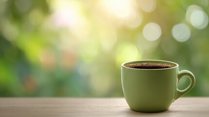 Obraz premium Good morning coffee cup background