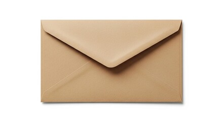 A closed brown kraft paper envelope with a pointed flap, shown horizontally on a clean white background.