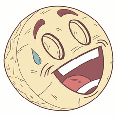 fumetti, faccia, illustrazione, vettoriale, icona, sorriso, emoticon, emotivo, emblema, testa, disegno, segno, design, sorridente, persona, bottone, carattere, buffo, divertimento, perso