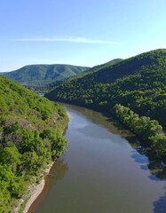 Scenic river valley vista