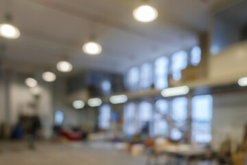 Blurred background - Abstract blur industrial interior for background.