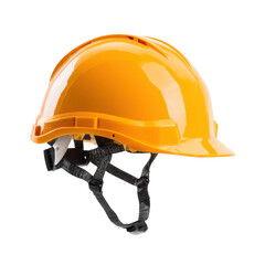 vivid orange hard hat, isolated on transparent background