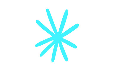 blue snowflake isolated on white