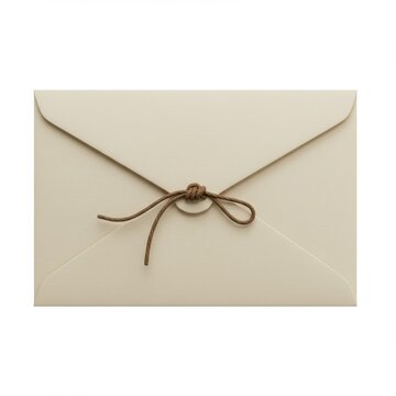 Closed envelope isolated on white background for invitation, letter use cases