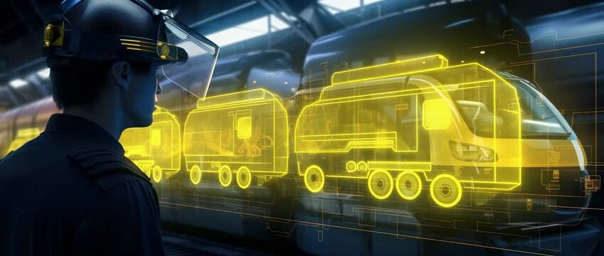 Smart technology transforms train maintenance processes in a modern facility