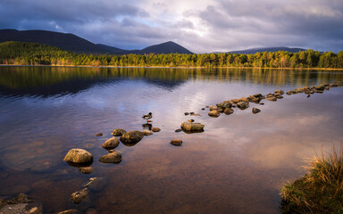 Reflections in loch morlich 