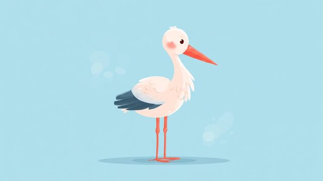 Cute stork illustration
