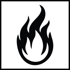 Dangerous Goods Flammable Box Safety Packaging Symbol Isloated On White Background