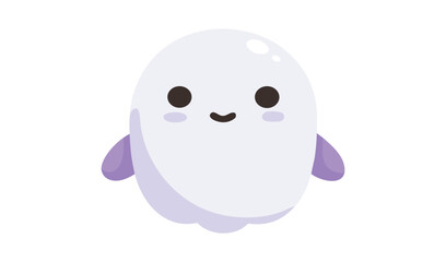Adorable Cartoon Ghost Illustration, Cute Halloween Spirit Design