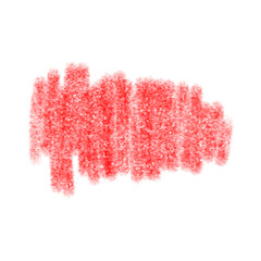 Hand drawn red crayon scribble shade on transparent background 