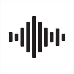 Equalizer Bars silhouette vector with white background