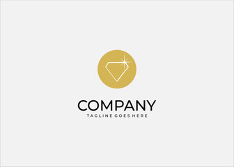 A clean and elegant diamond outline logo symbolizing luxury, beauty, and value. Perfect for jewelry brands, fashion, wedding businesses and luxury boutiques.