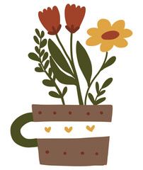 flowers in a pot