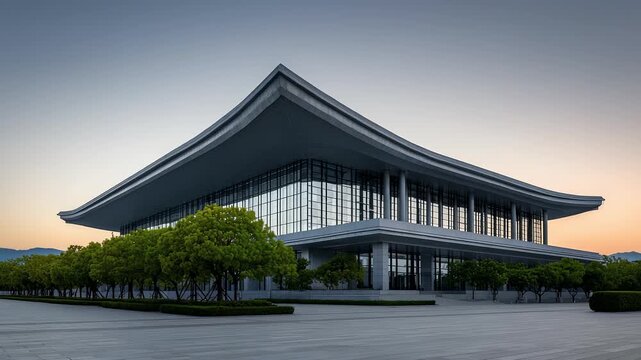 Modern Architecture Shines in the Morning Sun