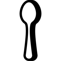 Simple spoon outline icon