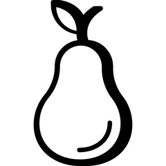 Pear outline icon for autumn harvest