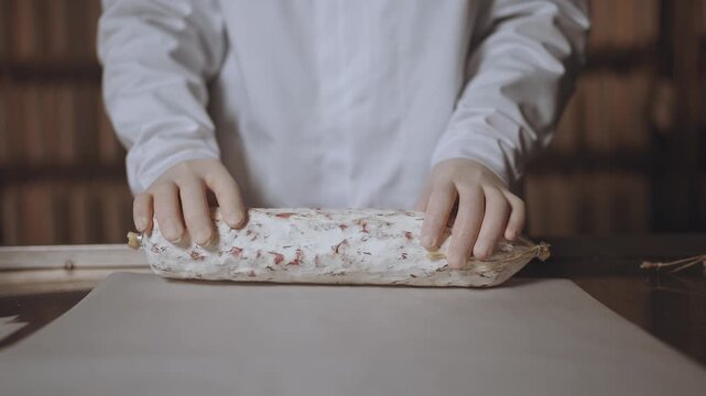 Manual Sausage Packing Process, Sausage with mold, Sausage packing Process with mold