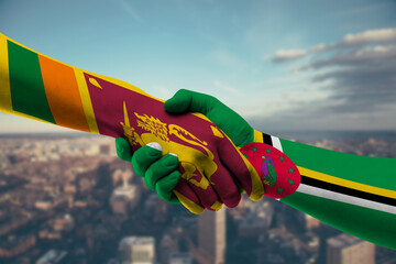 Shaking hands Sri Lanka and_Dominica