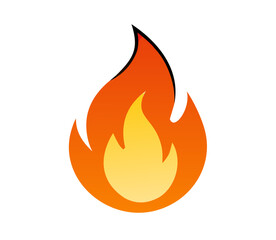 Fire flame logo vector illustration design template