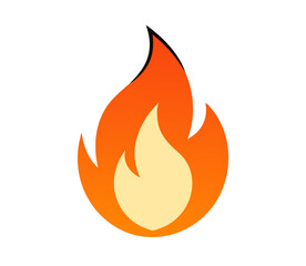 Fire flame logo vector illustration design template